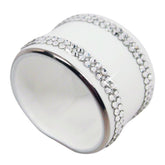 Knightsbridge Crystal Napkin Ring, Platinum